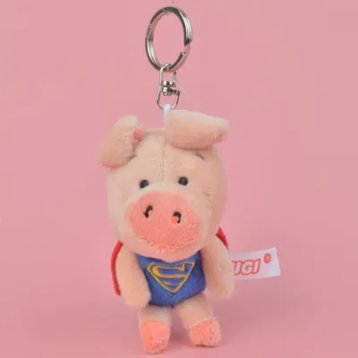 Obesek za ključe s plišasto živalco, pujs superman